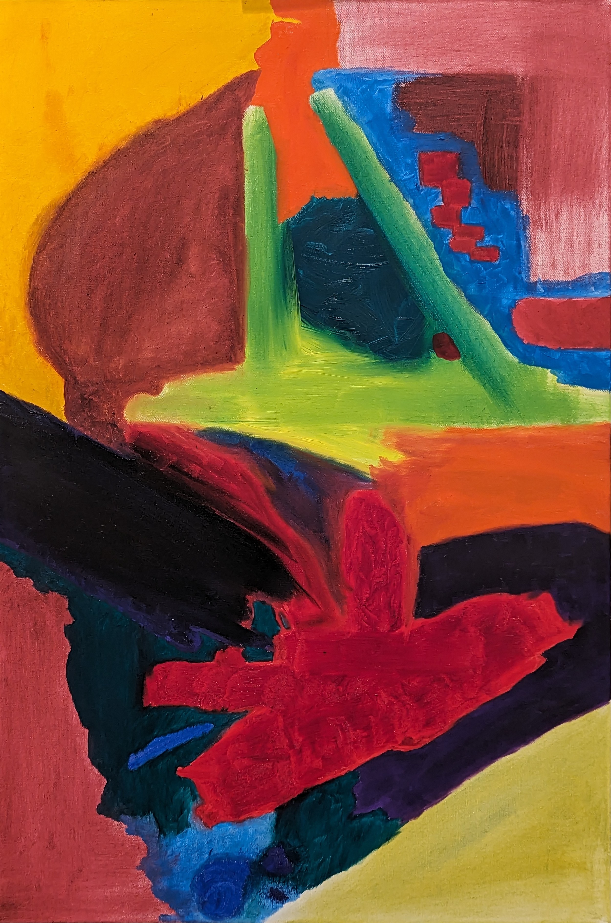 organic shapes oil painting